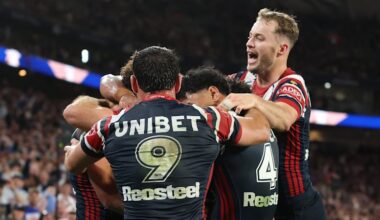 NRL grand final 2026 LIVE updates: Roosters celebrate NRL premiership victory against Knights, Roosters NRLW celebrate victory against Broncos