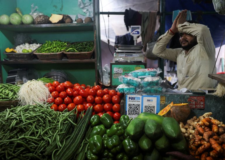 A vegetable shop in Mumbai, India