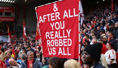 Which banners did Liverpool fans display at Anfield against Man City? | Football