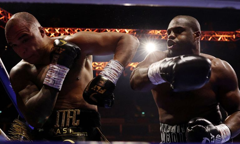 Boxing - Daniel Dubois v Fabio Wardley - WBO World Heavyweight Title - O2 Arena, London, Britain - October 17, 2026Daniel Dubois in action with Fabio Wardley during their WBO world heavyweight title fight Action Images via Reuters/John Sibley