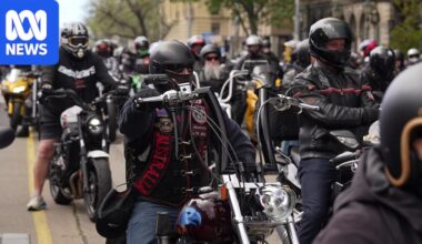 Thousands of motorcyclists join pothole rally outside Victorian parliament
