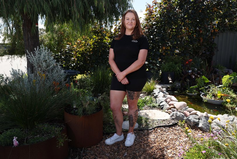 Clare in her garden in Yanchep.