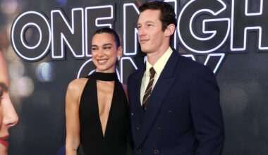 Dua Lipa, Callum Turner Take Photo With MLB Superfan 'Marlins Man' During Yankees' ALDS G3 vs. Rays