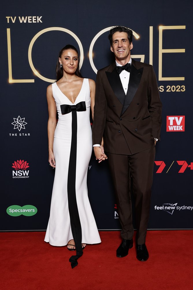 Rebecca Harding and Andy Lee attend the 63rd TV WEEK Logie Awards in 2023.
