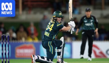 Australia survives dramatic collapse to beat New Zealand by two wickets in first women's T20