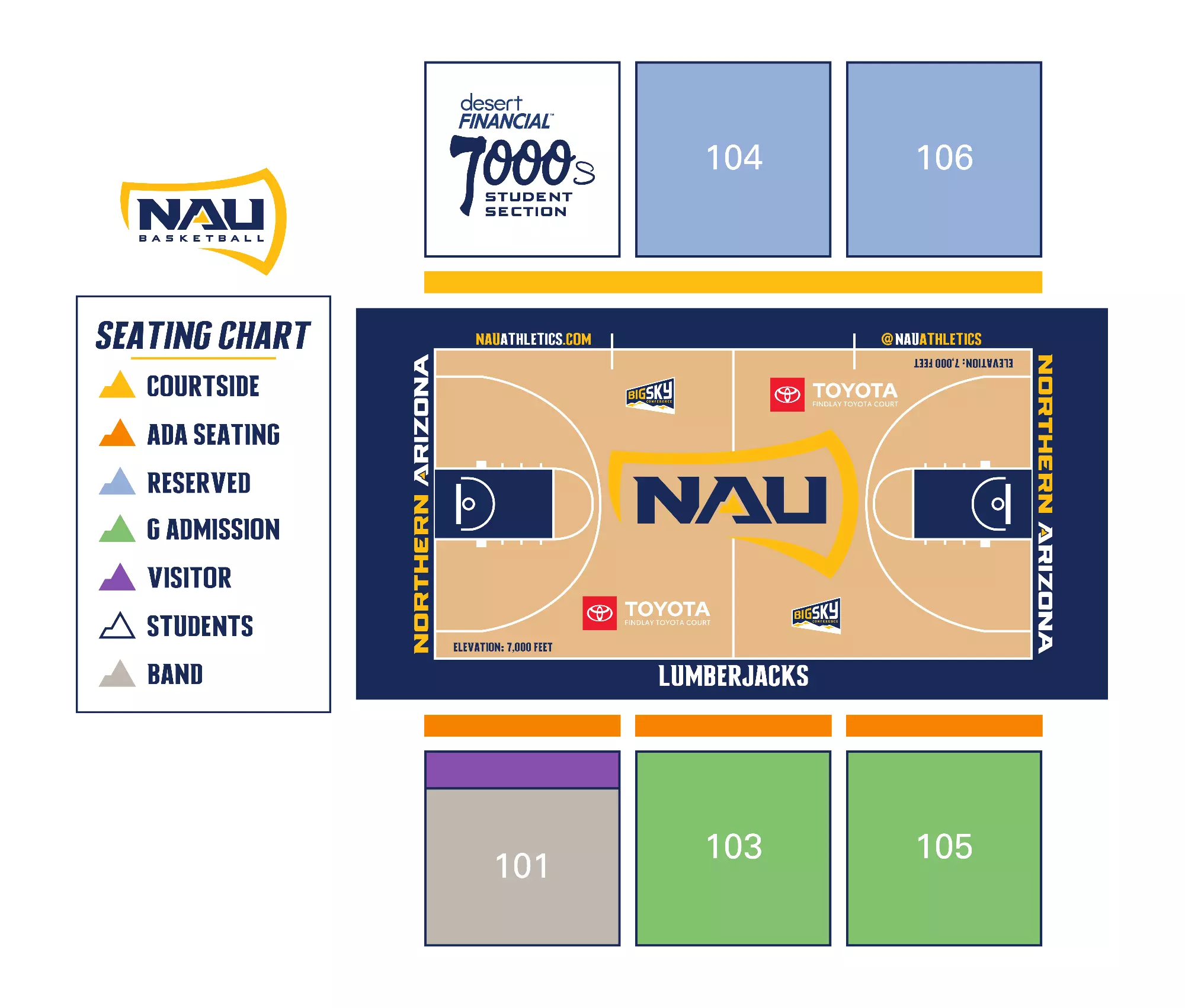 Rolle Activity Center Seating Map