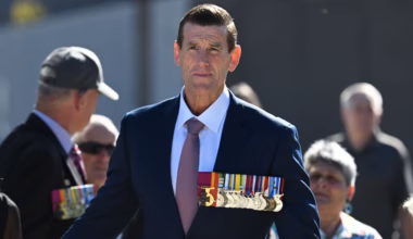 Ben Roberts-Smith attends 25th Afghanistan war anniversary in Canberra