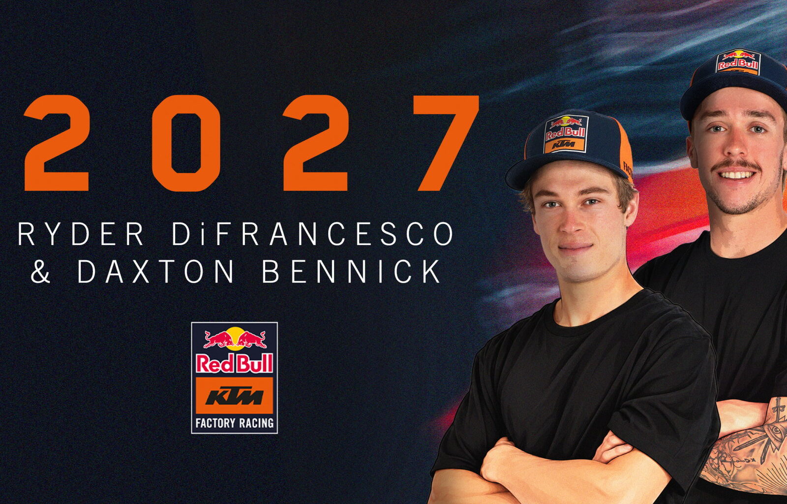 Ryder DiFrancesco and Daxton Bennick Sign with Red Bull KTM for 2027 SuperMotocross Season