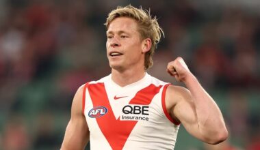 AFL 2026: Isaac Heeney wins Sydney Swans’ Bob Skilton Medal but best and fairest title scrapped, Swans awards, Pullman Hotel saga, latest news