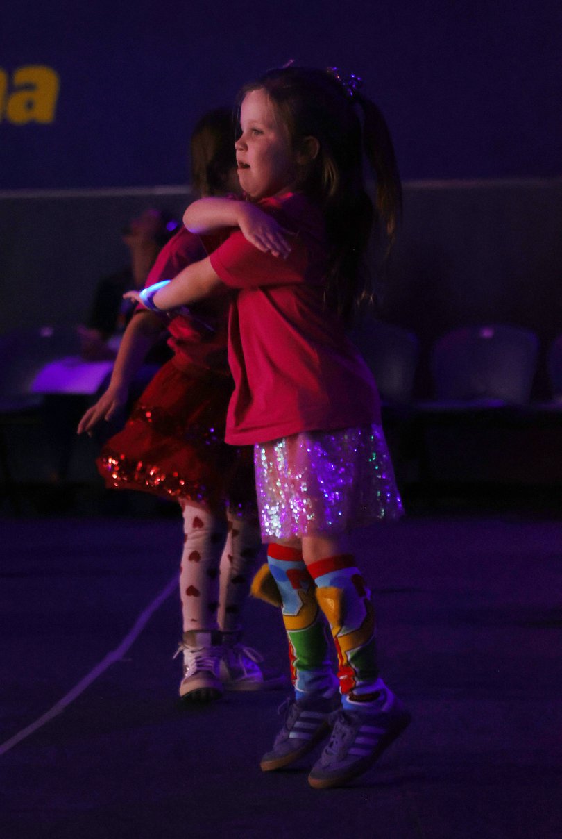 Kids enjoy the opening ceremony.