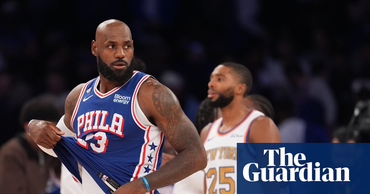 LeBron James and Sixers spoil Knicks’ title party as Pistons stun Celtics in NBA openers | NBA