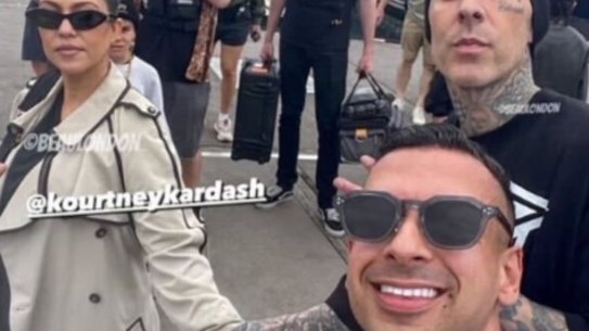The court heard Beau Lamarre-Condon was able to track down Kourtney Kardashian and her husband Travis Barker in Sydney in 2024.