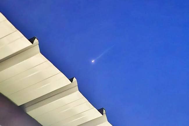 Luminous object lights up Brunei's evening sky