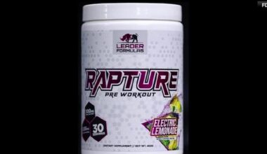 FDA testing found DMAA in recalled Rapture pre-workout
