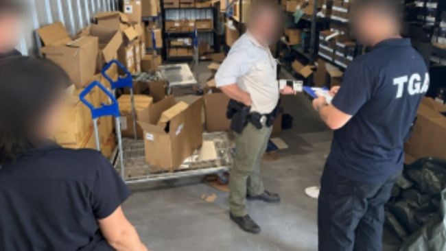 Crackdown in Queensland targeting illegal tobacco, vapes and nicotine products. Picture: Therapeutic Goods Administration