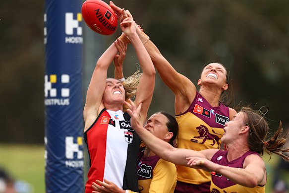 Brisbane during their victory over St Kilda last week.