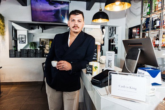 La Botte D’Oro owner Gabriele Franco at his Leichhardt restaurant.