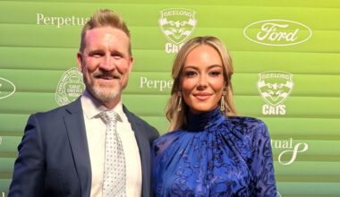 Nathan Buckley make debut with new partner Kate Dickins
