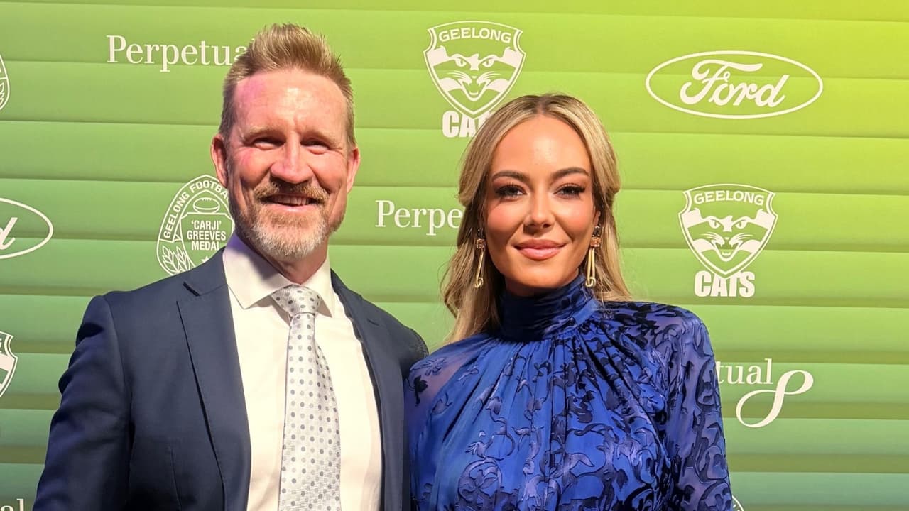 Nathan Buckley make debut with new partner Kate Dickins