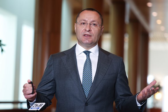 Vasyl Myroshnychenko, Ukraine’s ambassador to Australia, held a “frank and forthright” conversation with Shoebridge on Friday.
