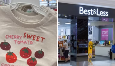 Best and Less slammed over ‘snack size’ baby top on shelves