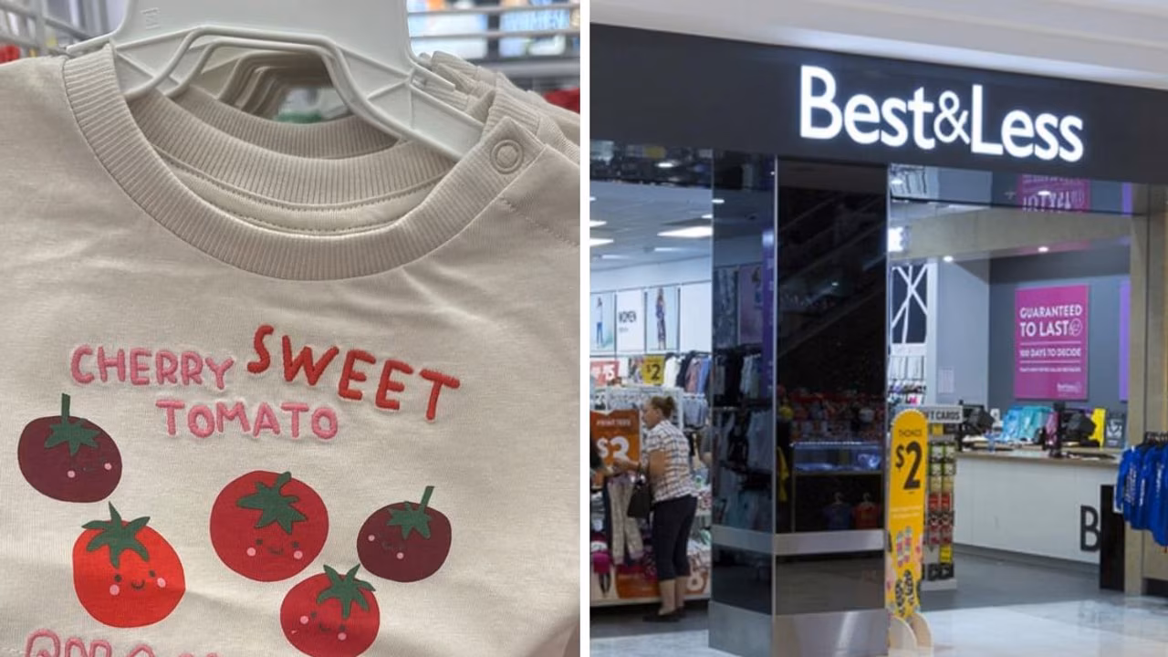 Best and Less slammed over ‘snack size’ baby top on shelves