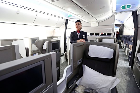 British Airways business class. Helping out cabin crew can have its rewards.