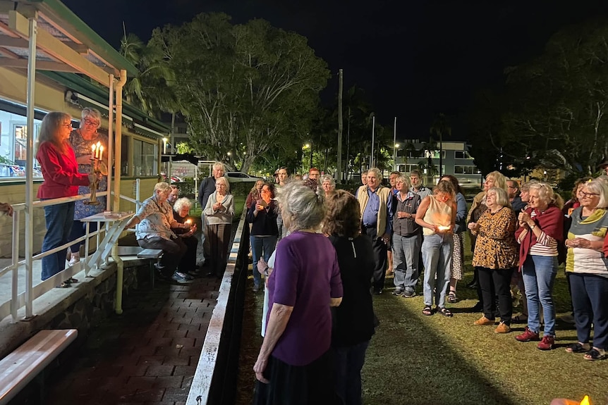 A candlight vigil for Helen Haines in Lismore.