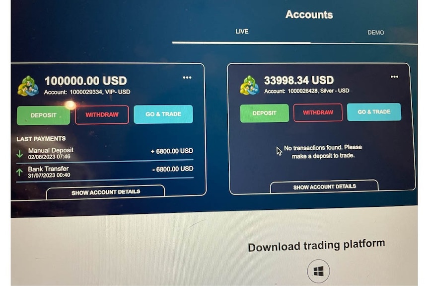 An example of Main Group's sophisticated online portal showing computer screens
