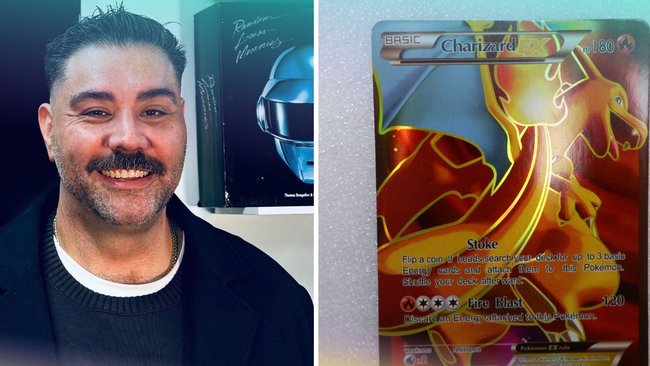 Jonathan Marin, a certified trading card valuer who appraises the collectables under TCG Valuations, is called on to spot fakes, like this Charizard card.