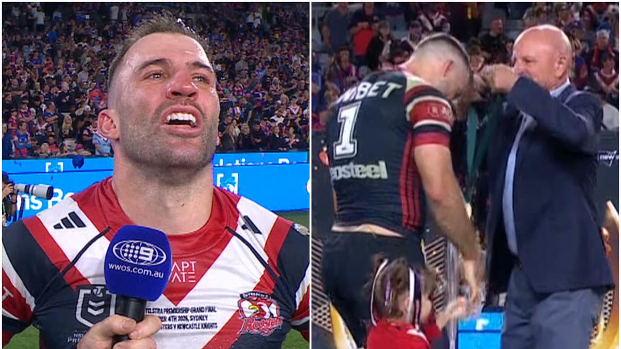 NRL Grand Final 2026: Who won the Clive Churchill Medal for man of the match? James Tedesco, emotional interview, what did he say