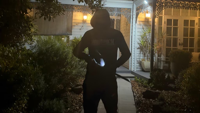 The 17-year-old allegedly threatened the family with a machete. 