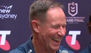 NRL 2026: Newcastle Knights coach Justin Holbrook takes playful shot at Roosters coach Trent Robinson ahead of grand final, assistant, crowd support