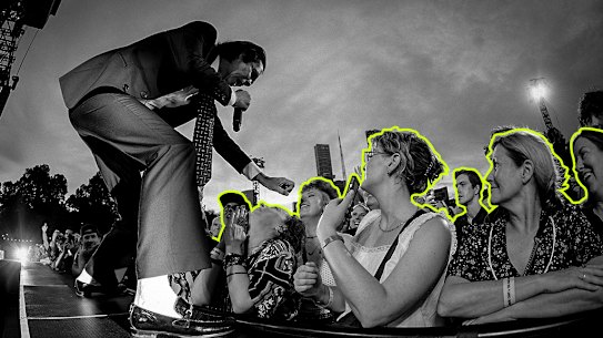 Nick Cave performing at Alexandra Gardens in January.