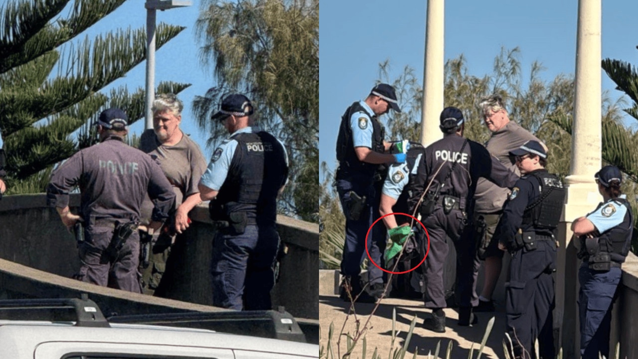 Man charged after he allegedly unfurled a Palestinian flag and made shooting gestures from bridge near the site of Bondi terror attack
