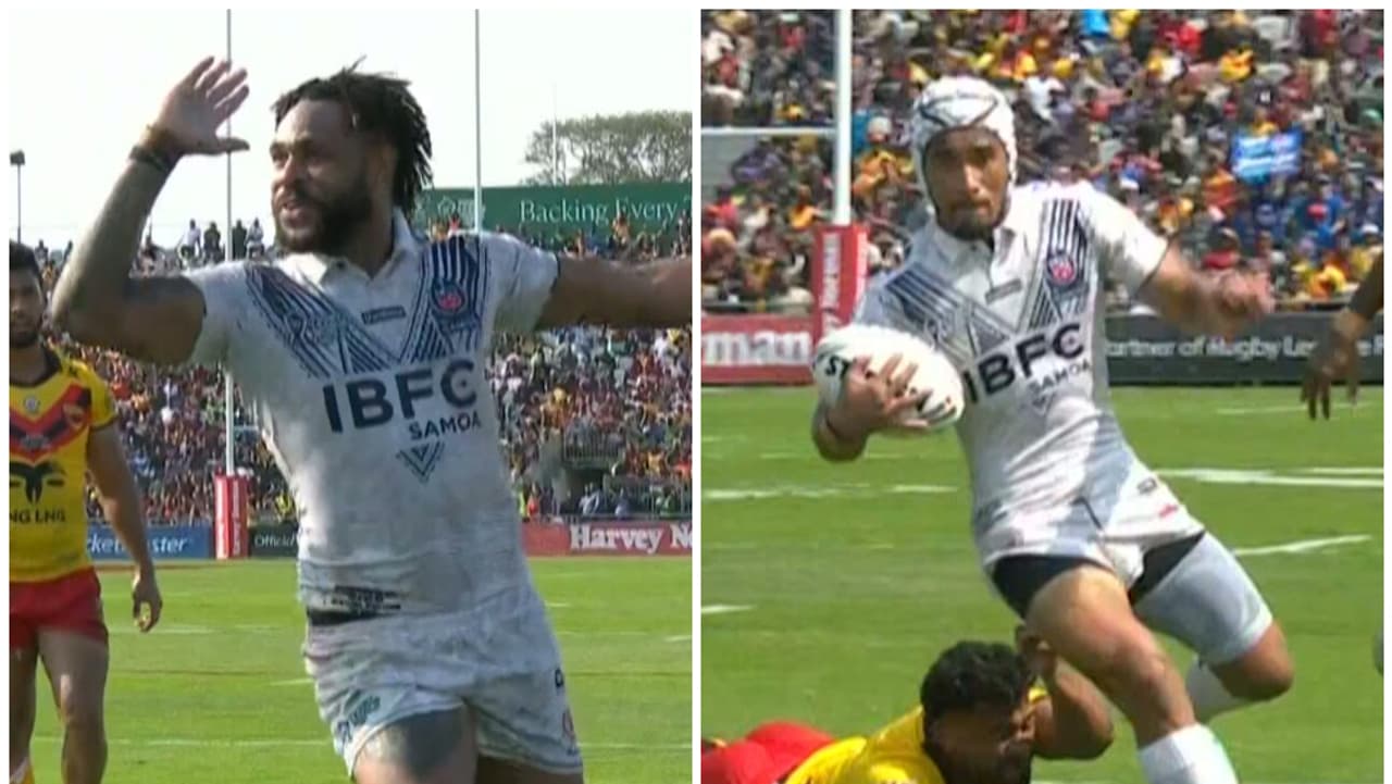 History made in 50-point demolition as controversial call sparks fury in Samoa’s rout