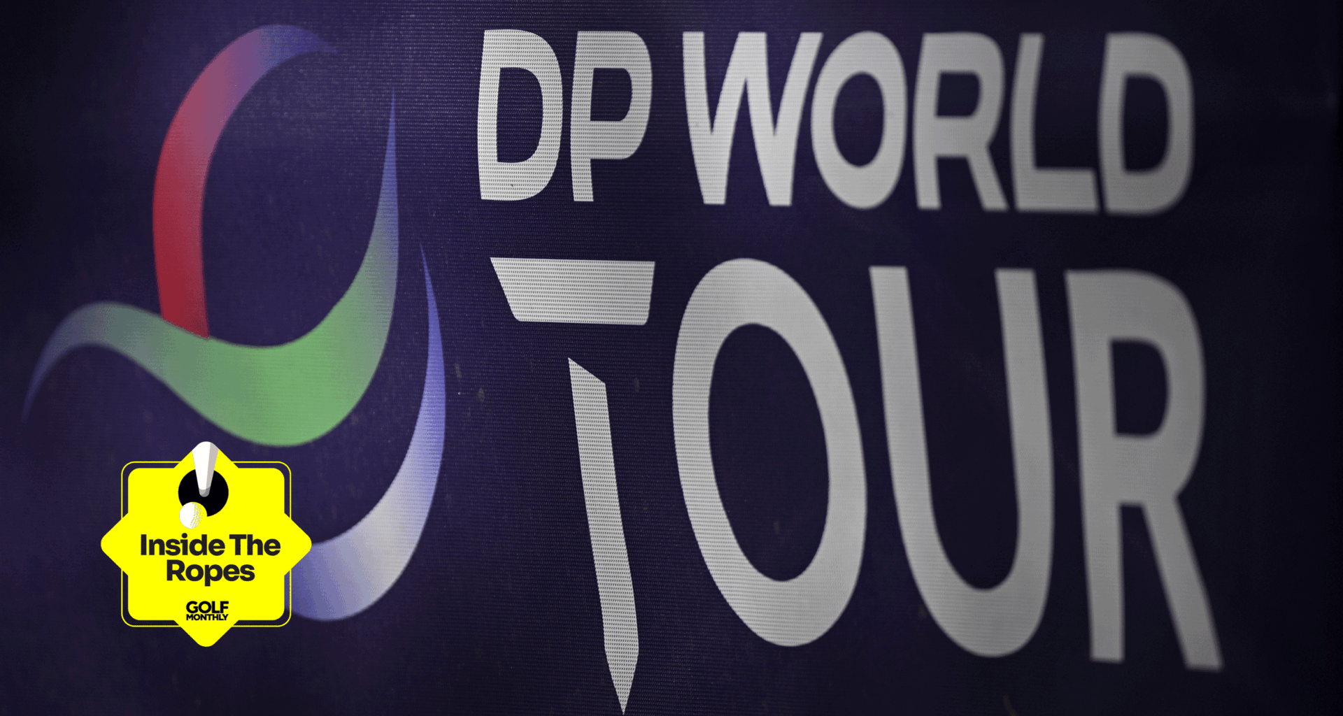 A general DP World Tour logo image with the Inside The Ropes sticker in the bottom left