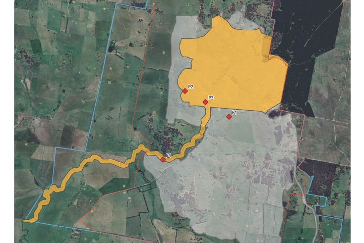 A graphic map showing where the Aboriginal protection order was made.