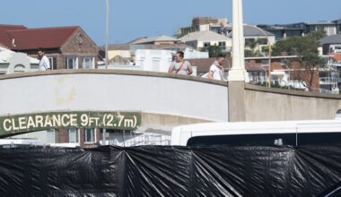 Bondi beach footbridge: Man charged over ‘offensive behaviour’