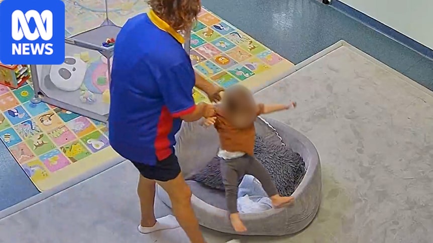 Childcare worker's 'monstrous' violence captured on CCTV