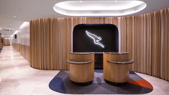 The Qantas lounge in Terminal 4, Perth Airport.