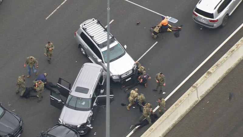 Monash Freeway pursuit: Six arrested after Brighton East home invasion