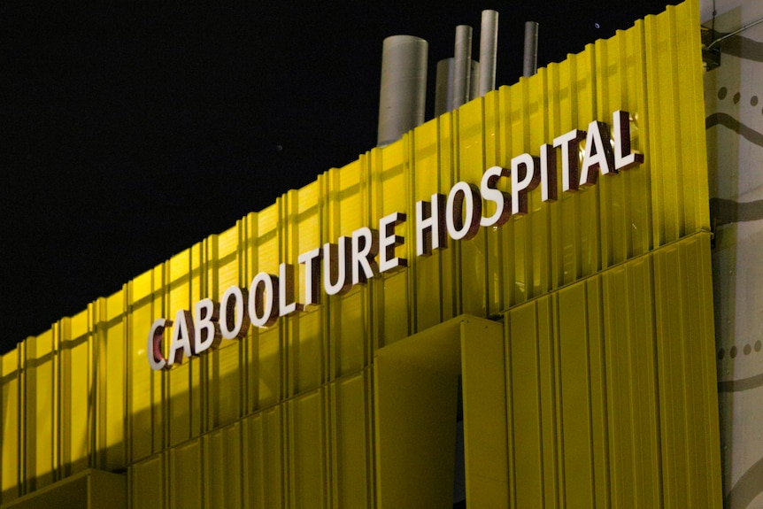 A Caboolture Hospital sign.
