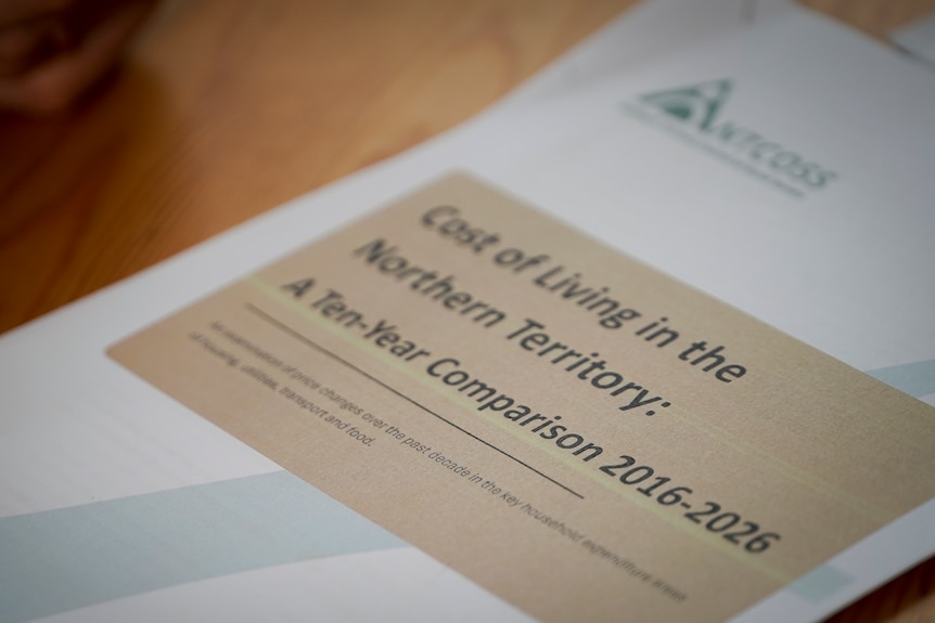 The front cover of NTCOSS's cost of living report.