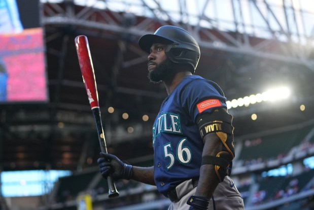 Randy Arozarena and the Seattle Mariners have gotten off to an unexpectedly poor start after coming within one win of reaching the World Series last fall. (AP Photo/Julio Cortez)