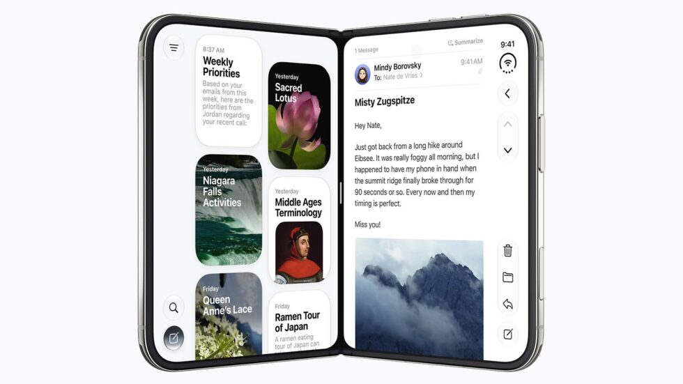Apple iPhone Duo multitasking Siri and Mail