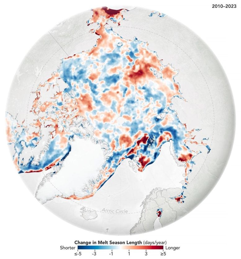 Arctic Melt Season 2010 2023 Annotated