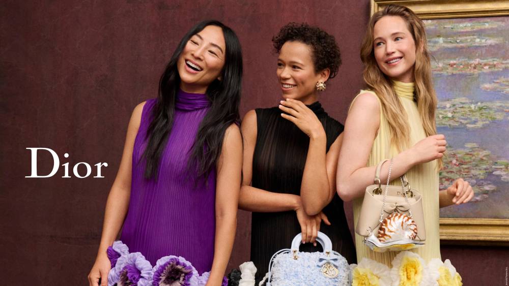 Greta Lee, Taylor Russell and Jennifer Lawrence in the Dior cruise 2027 campaign