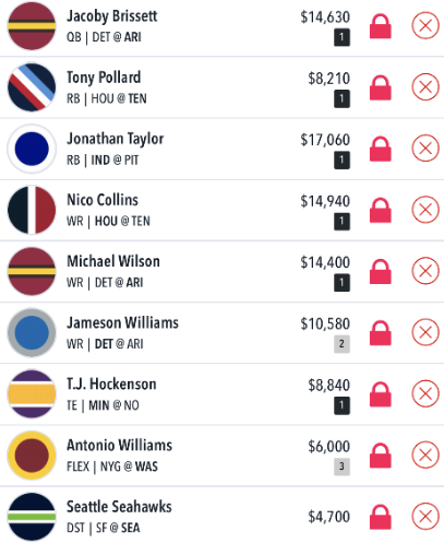 Draftstars Lineup