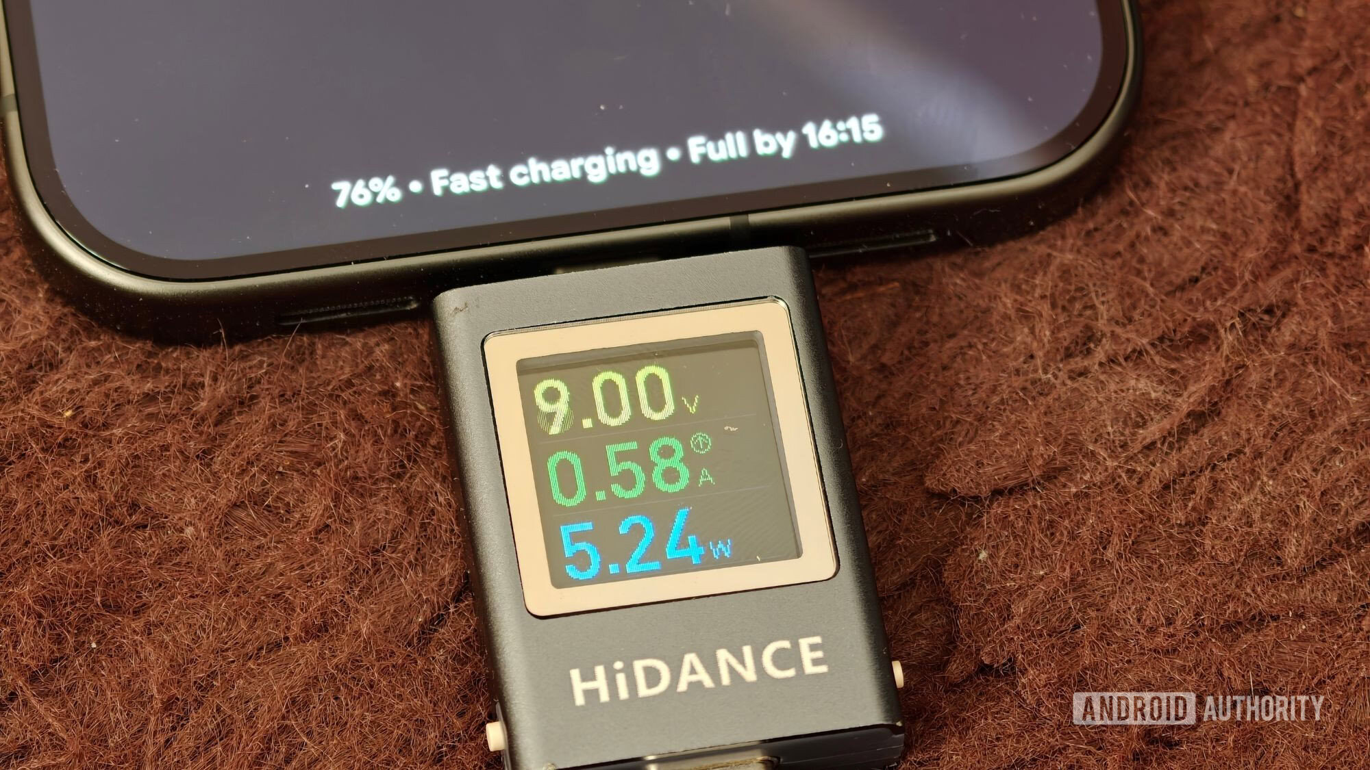 Decreased to 5W after the 76% charge Decreased to 5W after the 76% charge